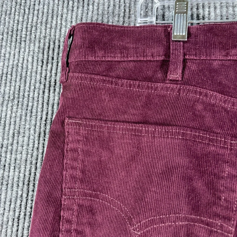 Levis 505 Corduroy Jeans Mens 38x32 Purple 5 Pocket Regular Fit Stretch New